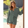 image:imageAUTOMET 2 Piece Sets For Women Lounge Wear Matching Two Piece Outfit01armygreen