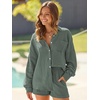 image:imageAUTOMET 2 Piece Sets For Women Lounge Wear Matching Two Piece Outfit01armygreen