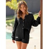 image:imageAUTOMET 2 Piece Sets For Women Lounge Wear Matching Two Piece Outfit01black