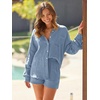 image:imageAUTOMET 2 Piece Sets For Women Lounge Wear Matching Two Piece Outfit01blue