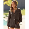 image:imageAUTOMET 2 Piece Sets For Women Lounge Wear Matching Two Piece Outfit01brown