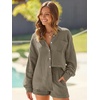 image:imageAUTOMET 2 Piece Sets For Women Lounge Wear Matching Two Piece Outfit01coffeegrey