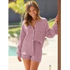image:imageAUTOMET 2 Piece Sets For Women Lounge Wear Matching Two Piece Outfit01darkpink