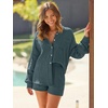 image:imageAUTOMET 2 Piece Sets For Women Lounge Wear Matching Two Piece Outfit01greyblue