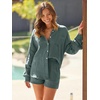 image:imageAUTOMET 2 Piece Sets For Women Lounge Wear Matching Two Piece Outfit01greygreen