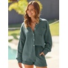 image:imageAUTOMET 2 Piece Sets For Women Lounge Wear Matching Two Piece Outfit01greygreen