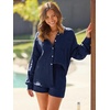 image:imageAUTOMET 2 Piece Sets For Women Lounge Wear Matching Two Piece Outfit01navyblue