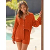 image:imageAUTOMET 2 Piece Sets For Women Lounge Wear Matching Two Piece Outfit01orange