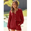 image:imageAUTOMET 2 Piece Sets For Women Lounge Wear Matching Two Piece Outfit01red