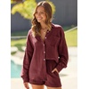 image:imageAUTOMET 2 Piece Sets For Women Lounge Wear Matching Two Piece Outfit01winered