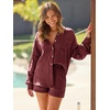 image:imageAUTOMET 2 Piece Sets For Women Lounge Wear Matching Two Piece Outfit01winered