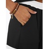 image:imageAUTOMET 2 Piece Summer Short Set Matching V Neck Cap Sleeve Lounge ClothingContrast Black