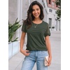 image:imageAUTOMET Short Sleeve Tops for Women Summer Dressy Casual Shirts 2026 BlouseArmy Green
