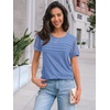 image:imageAUTOMET Short Sleeve Tops for Women Summer Dressy Casual Shirts 2026 BlouseBlue