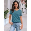 image:imageAUTOMET Short Sleeve Tops for Women Summer Dressy Casual Shirts 2026 BlouseBlue Green