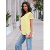 image:imageAUTOMET Short Sleeve Tops for Women Summer Dressy Casual Shirts 2026 BlouseButter Yellow
