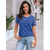 image:imageAUTOMET Short Sleeve Tops for Women Summer Dressy Casual Shirts 2026 BlouseCobalt Blue