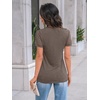 image:imageAUTOMET Short Sleeve Tops for Women Summer Dressy Casual Shirts 2026 BlouseCoffee Grey