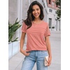 image:imageAUTOMET Short Sleeve Tops for Women Summer Dressy Casual Shirts 2026 BlouseCoral