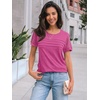 image:imageAUTOMET Short Sleeve Tops for Women Summer Dressy Casual Shirts 2026 BlouseFuscia