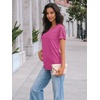 image:imageAUTOMET Short Sleeve Tops for Women Summer Dressy Casual Shirts 2026 BlouseFuscia