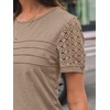 image:imageAUTOMET Short Sleeve Tops for Women Summer Dressy Casual Shirts 2026 BlouseKhaki