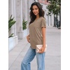 image:imageAUTOMET Short Sleeve Tops for Women Summer Dressy Casual Shirts 2026 BlouseKhaki