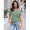 image:imageAUTOMET Short Sleeve Tops for Women Summer Dressy Casual Shirts 2026 BlouseLight Green