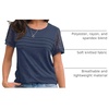 image:imageAUTOMET Short Sleeve Tops for Women Summer Dressy Casual Shirts 2026 BlouseNavy