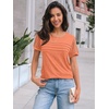 image:imageAUTOMET Short Sleeve Tops for Women Summer Dressy Casual Shirts 2026 BlouseOrange