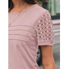 image:imageAUTOMET Short Sleeve Tops for Women Summer Dressy Casual Shirts 2026 BlousePink