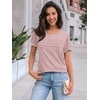 image:imageAUTOMET Short Sleeve Tops for Women Summer Dressy Casual Shirts 2026 BlousePink