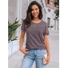 image:imageAUTOMET Short Sleeve Tops for Women Summer Dressy Casual Shirts 2026 BlouseRose Taupe