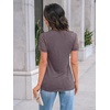 image:imageAUTOMET Short Sleeve Tops for Women Summer Dressy Casual Shirts 2026 BlouseRose Taupe