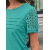 image:imageAUTOMET Short Sleeve Tops for Women Summer Dressy Casual Shirts 2026 BlouseTeal