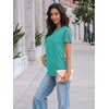 image:imageAUTOMET Short Sleeve Tops for Women Summer Dressy Casual Shirts 2026 BlouseTeal