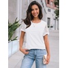 image:imageAUTOMET Short Sleeve Tops for Women Summer Dressy Casual Shirts 2026 BlouseWhite