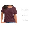 image:imageAUTOMET Short Sleeve Tops for Women Summer Dressy Casual Shirts 2026 BlouseWine Red