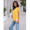 image:imageAUTOMET Short Sleeve Tops for Women Summer Dressy Casual Shirts 2026 BlouseYellow