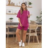 image:imageAUTOMET Women 2 Piece Sets Summer Outfits 2026 Two Piece Matching ClothingRose Red