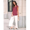 image:imageAUTOMET Women Lace Pleated Short Sleeve Shirts Summer Casual Dressy BlousesBerry