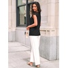 image:imageAUTOMET Women Lace Pleated Short Sleeve Shirts Summer Casual Dressy BlousesBlack