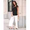 image:imageAUTOMET Women Lace Pleated Short Sleeve Shirts Summer Casual Dressy BlousesBlack