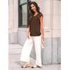 image:imageAUTOMET Women Lace Pleated Short Sleeve Shirts Summer Casual Dressy BlousesBrown