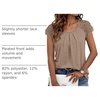 image:imageAUTOMET Women Lace Pleated Short Sleeve Shirts Summer Casual Dressy BlousesKhaki
