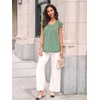 image:imageAUTOMET Women Lace Pleated Short Sleeve Shirts Summer Casual Dressy BlousesLight Green