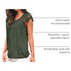 image:imageAUTOMET Women Lace Pleated Short Sleeve Shirts Summer Casual Dressy BlousesOlive