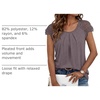 image:imageAUTOMET Women Lace Pleated Short Sleeve Shirts Summer Casual Dressy BlousesRose Taupe