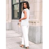 image:imageAUTOMET Women Lace Pleated Short Sleeve Shirts Summer Casual Dressy BlousesWhite