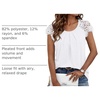 image:imageAUTOMET Women Lace Pleated Short Sleeve Shirts Summer Casual Dressy BlousesWhite